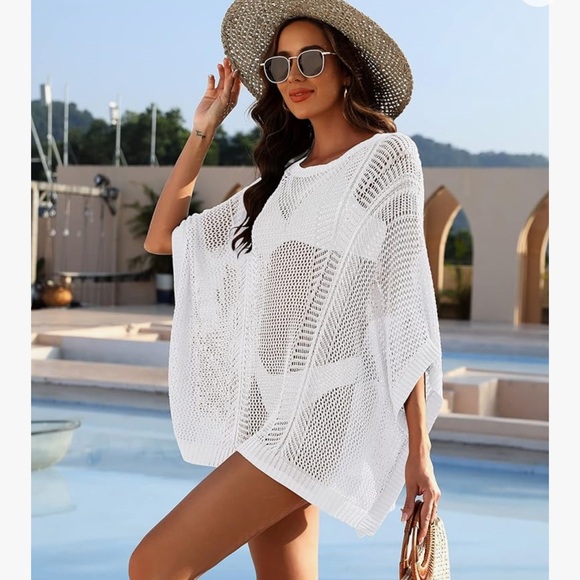 Jollycode White Knit Swimsuit Coverup - Picture 3 of 9